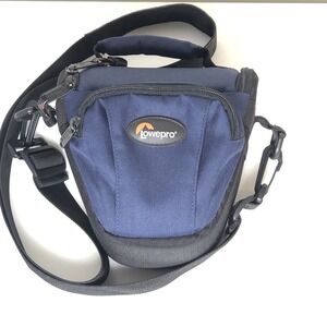 Lowepro TLZ Mini Topload Zoom DSLR Blue Camera Holster Bag w/ Adjustable Strap